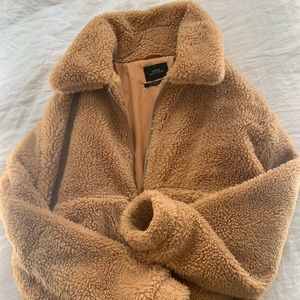 Urban Outfitters Camel Teddy Jacket